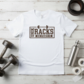UNIKRACKS White T-Shirt with RACKS Badge Logo